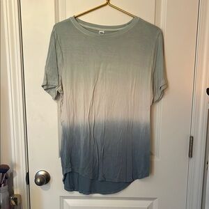 Old Navy Green and Gray Relaxed Short Sleeve Tee